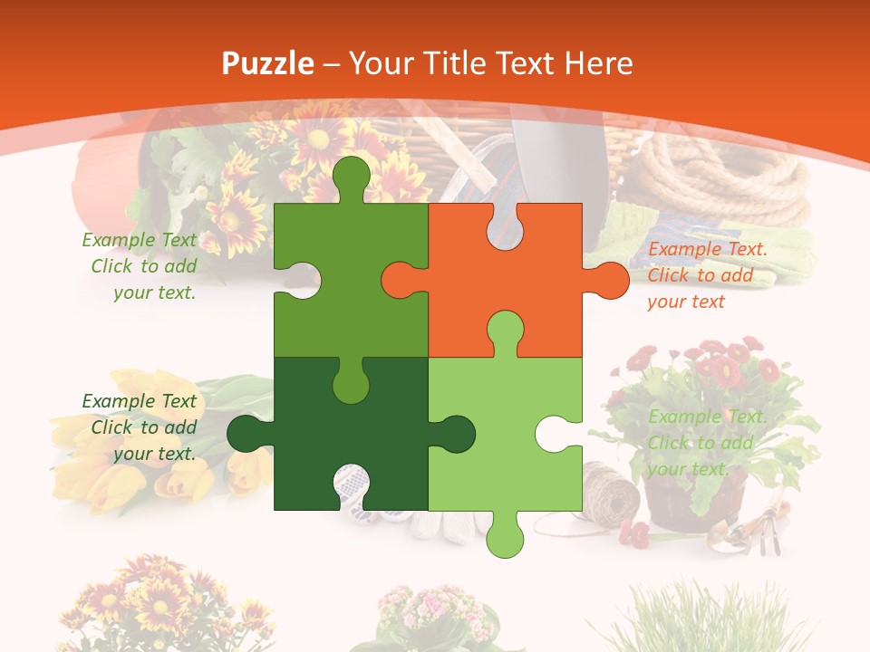 Grass White Leaf PowerPoint Template