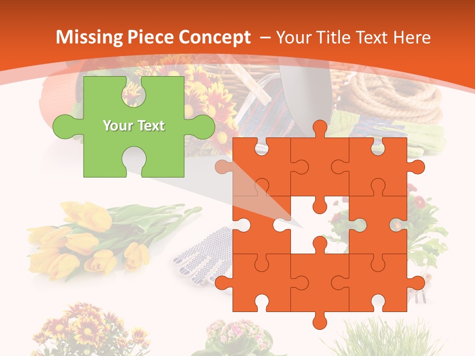 Grass White Leaf PowerPoint Template