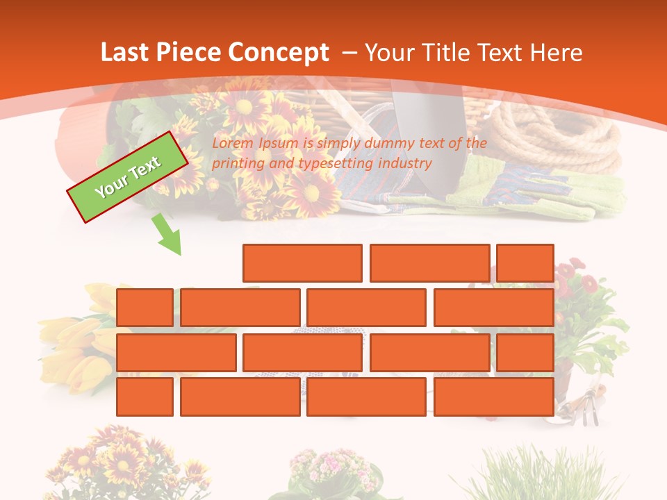 Grass White Leaf PowerPoint Template