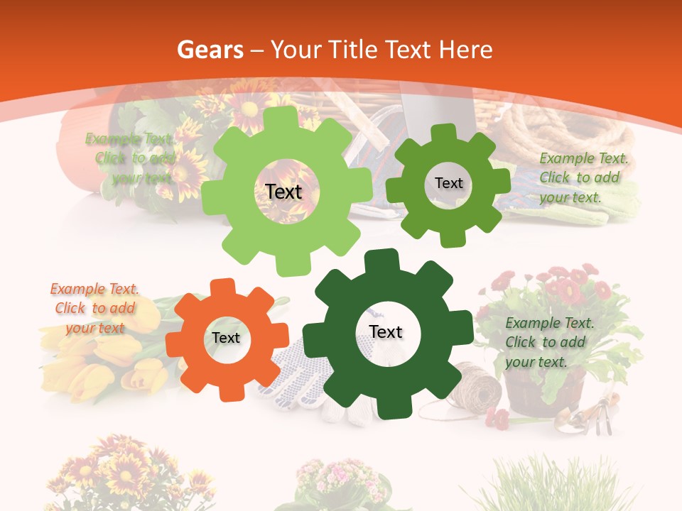 Grass White Leaf PowerPoint Template