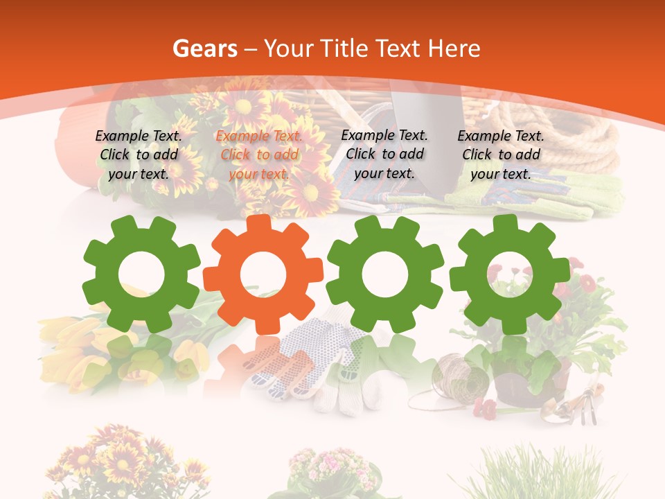 Grass White Leaf PowerPoint Template