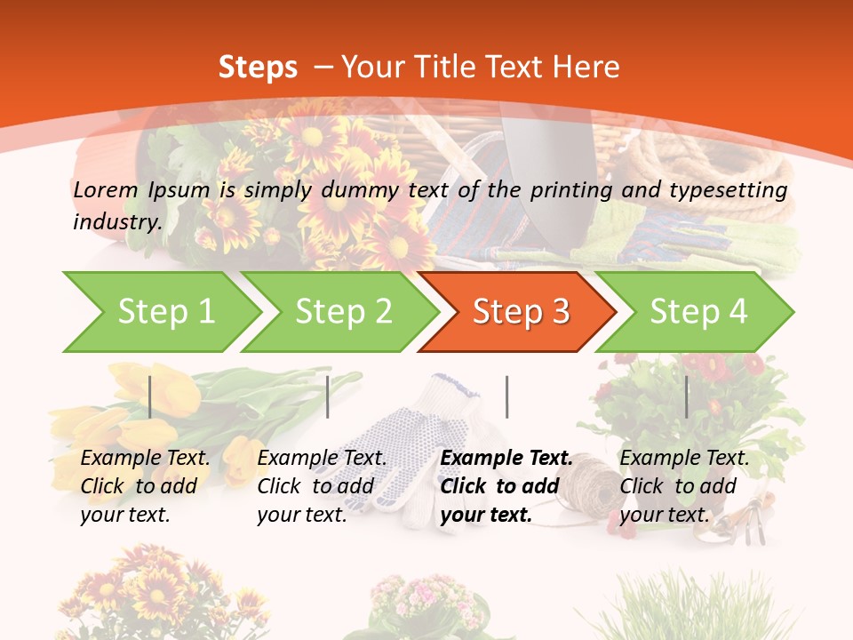 Grass White Leaf PowerPoint Template