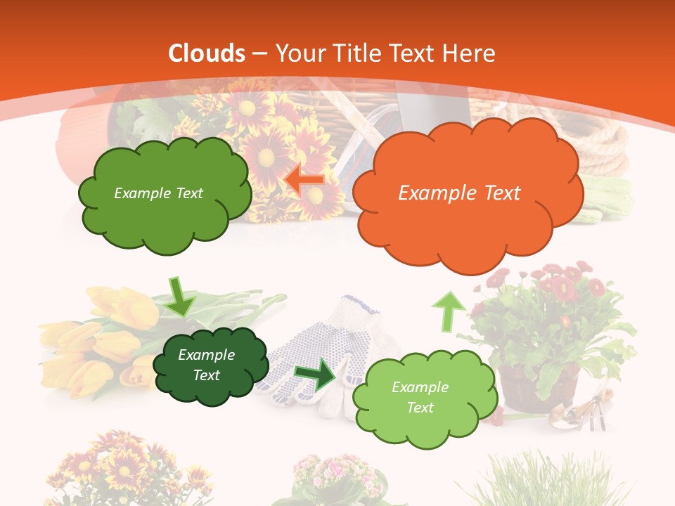 Grass White Leaf PowerPoint Template