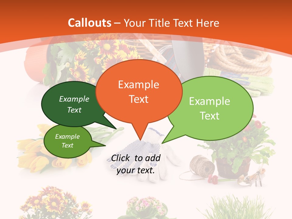 Grass White Leaf PowerPoint Template