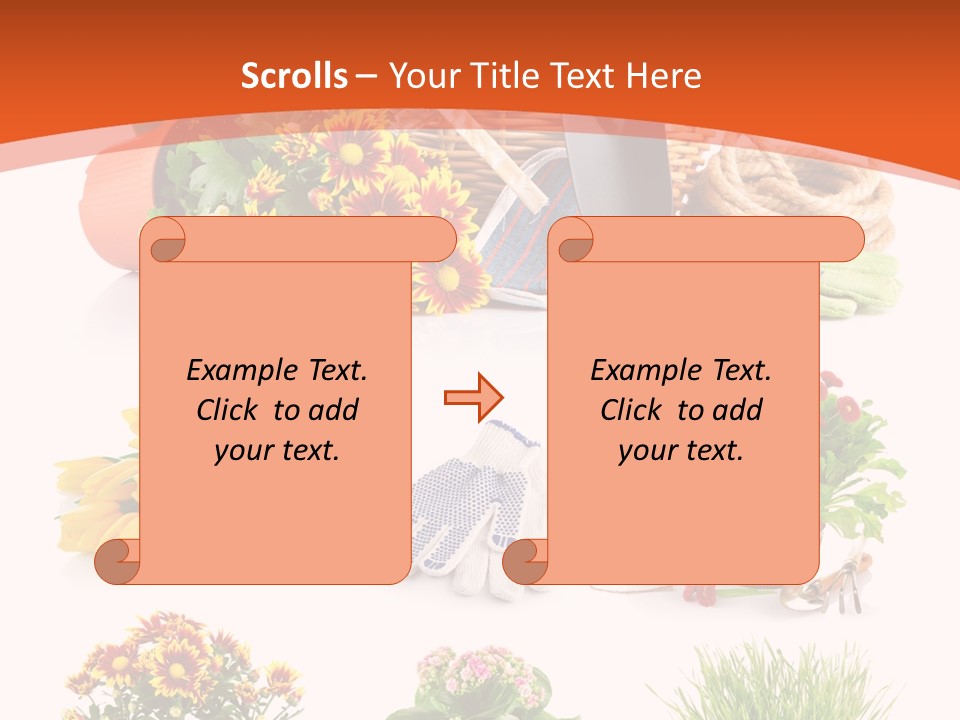 Grass White Leaf PowerPoint Template