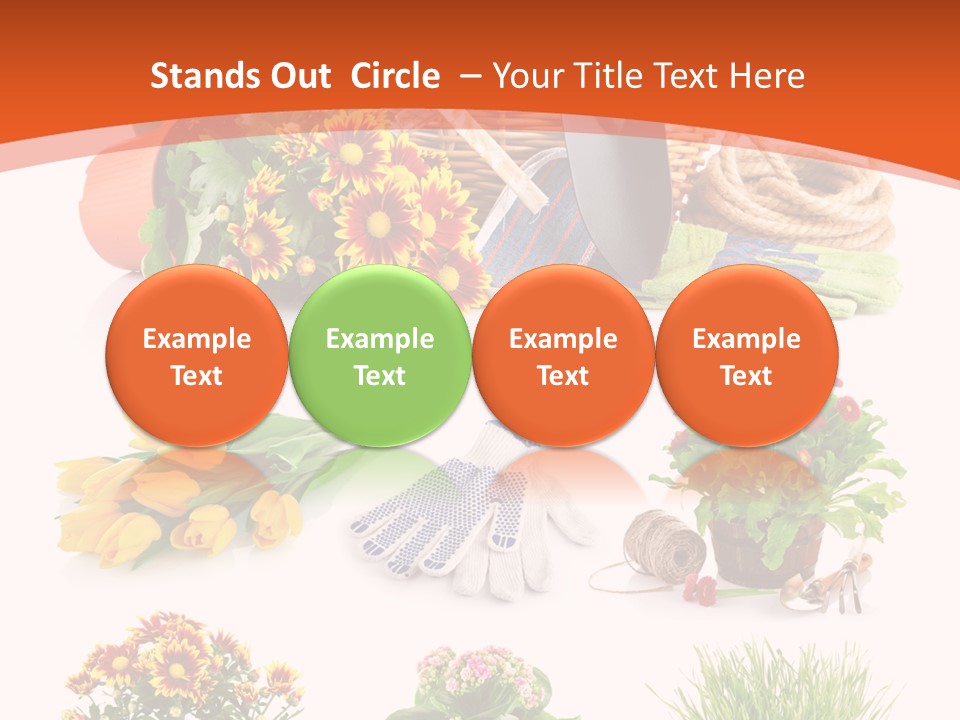 Grass White Leaf PowerPoint Template