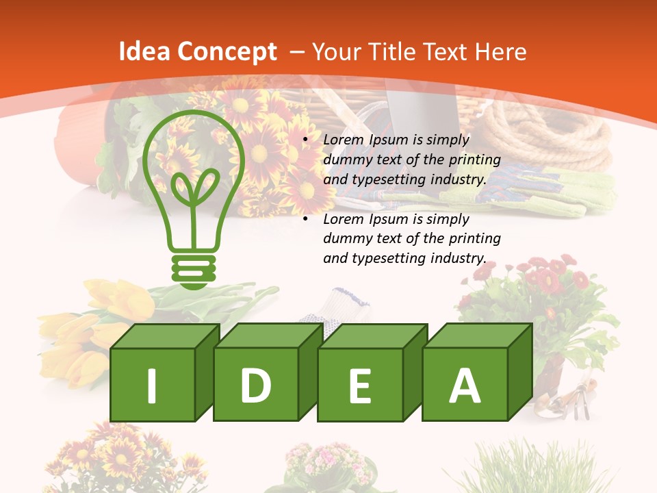 Grass White Leaf PowerPoint Template