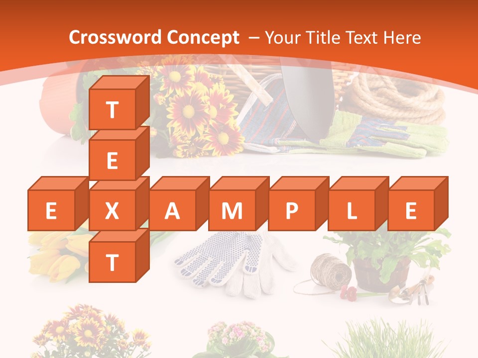 Grass White Leaf PowerPoint Template