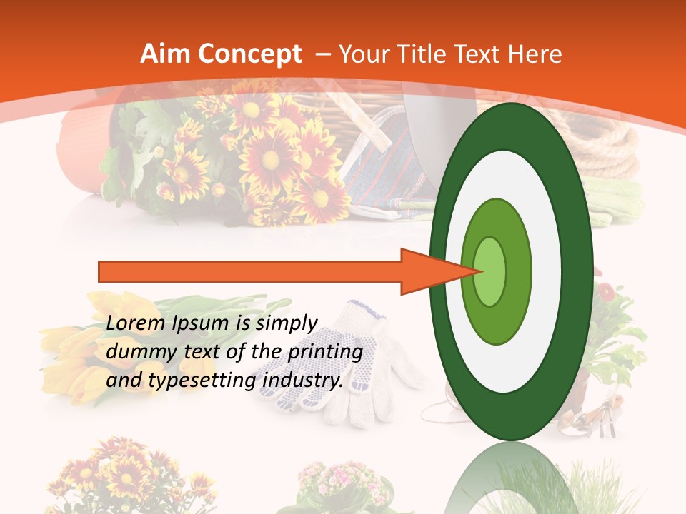 Grass White Leaf PowerPoint Template