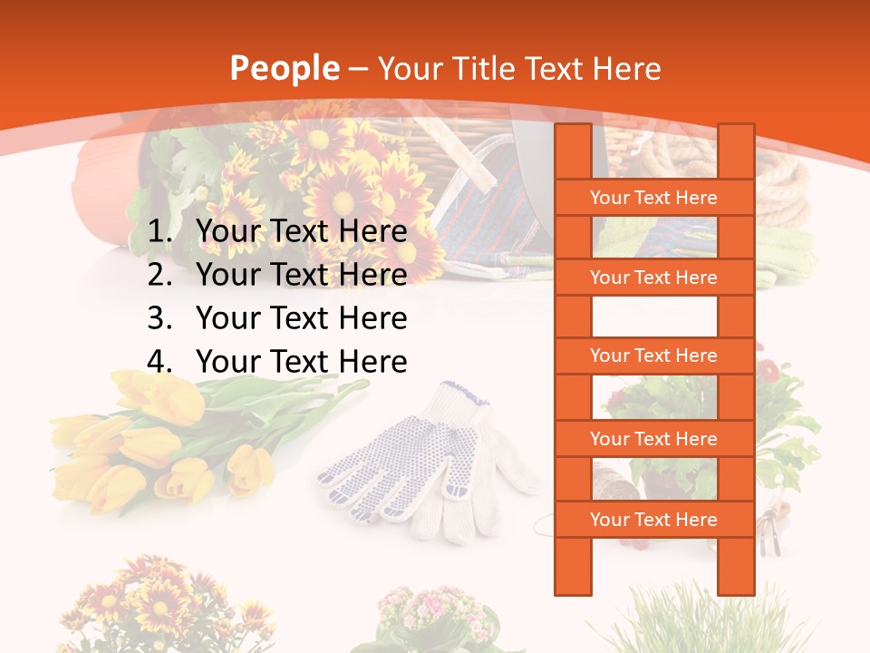 Grass White Leaf PowerPoint Template