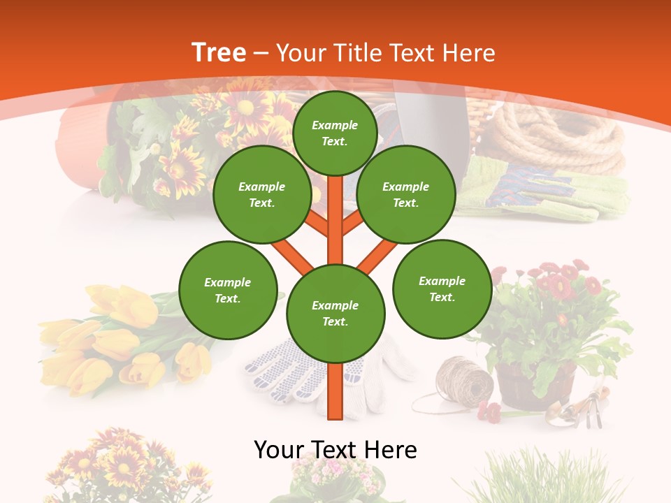 Grass White Leaf PowerPoint Template