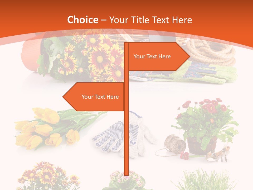 Grass White Leaf PowerPoint Template