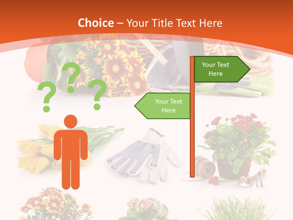 Grass White Leaf PowerPoint Template