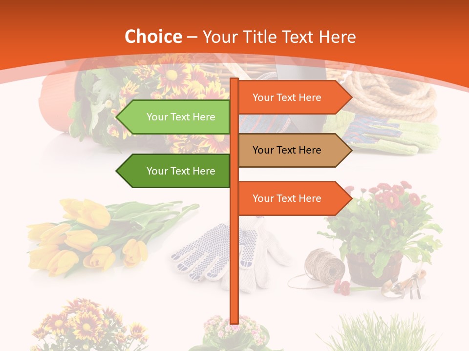 Grass White Leaf PowerPoint Template