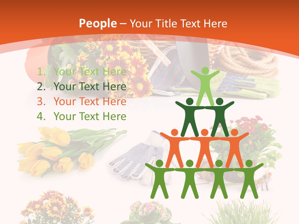 Grass White Leaf PowerPoint Template