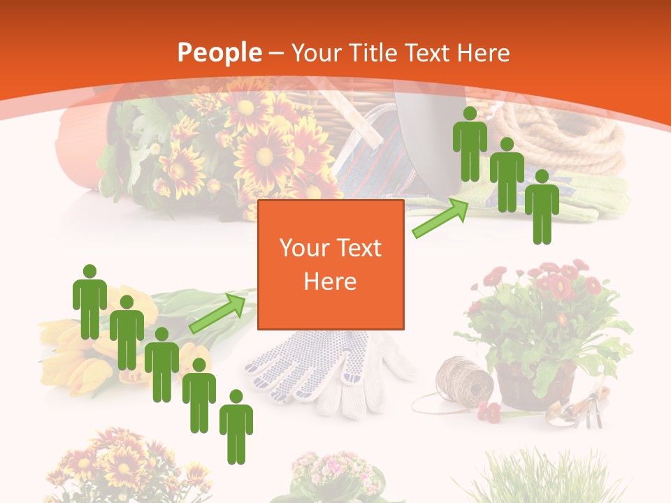 Grass White Leaf PowerPoint Template