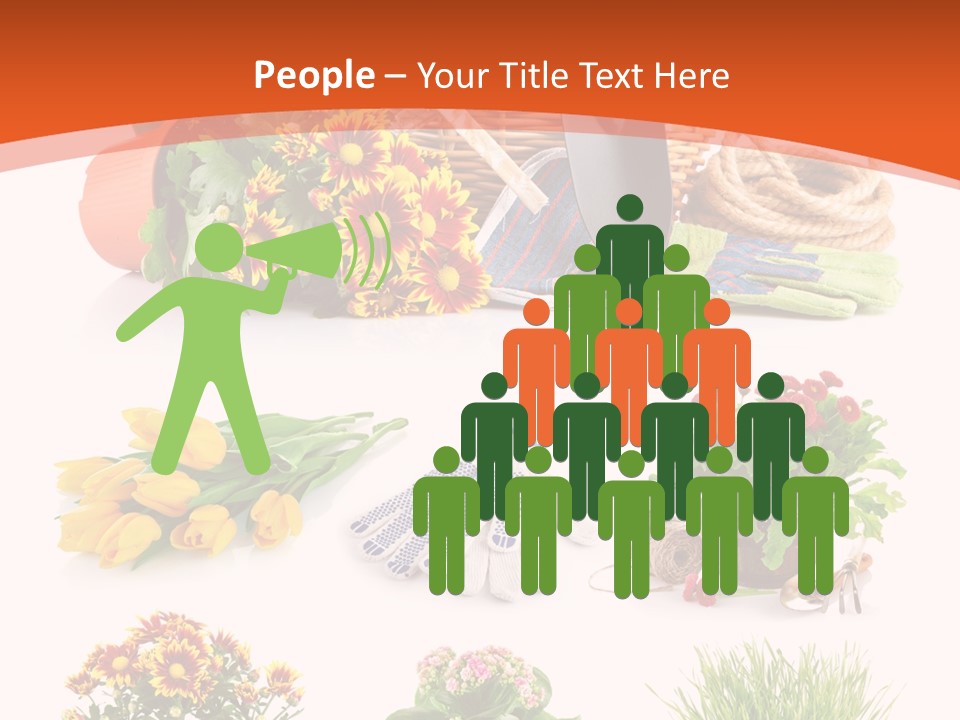 Grass White Leaf PowerPoint Template