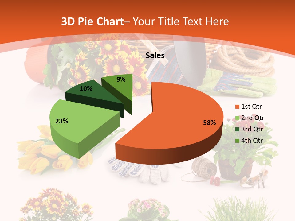 Grass White Leaf PowerPoint Template