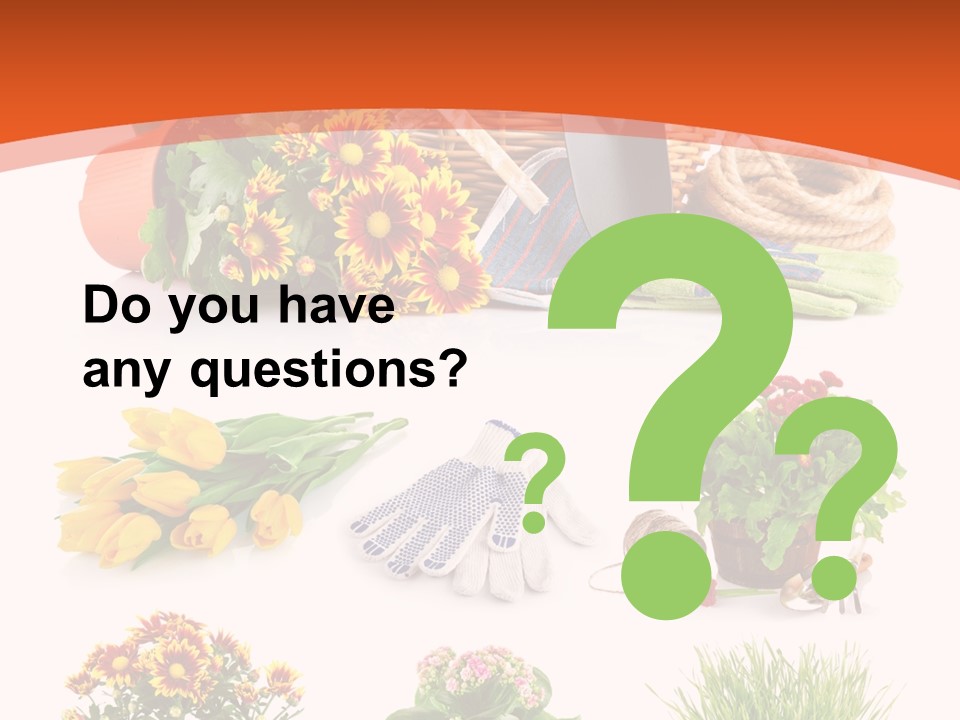 Grass White Leaf PowerPoint Template