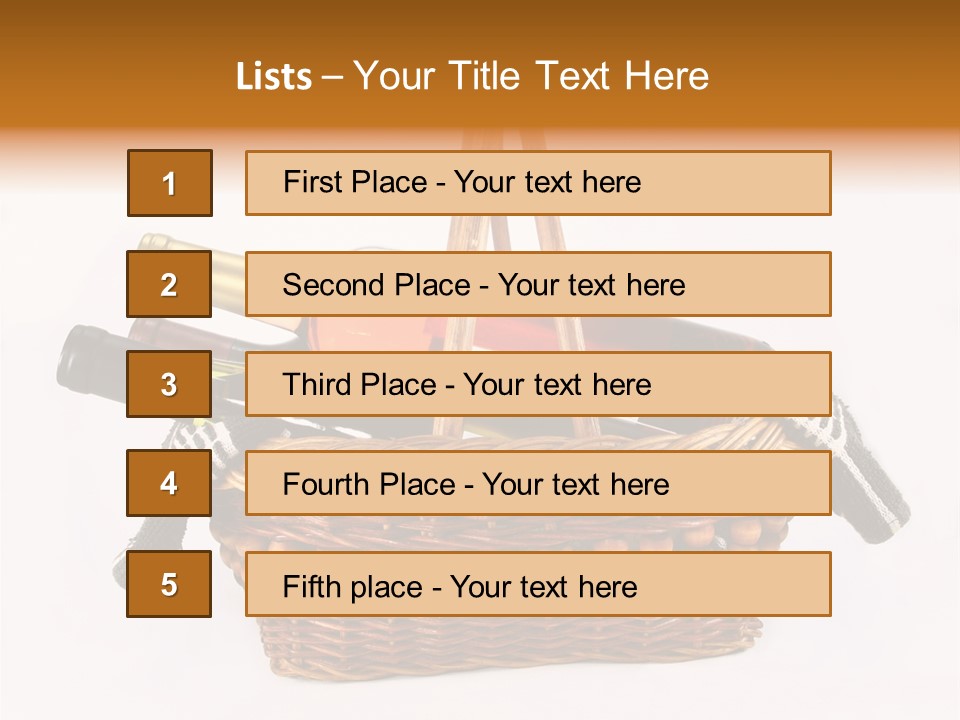 Winemaking Bottle Picnic PowerPoint Template