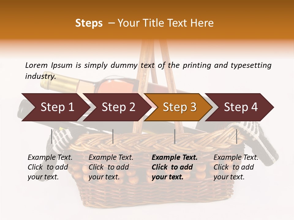 Winemaking Bottle Picnic PowerPoint Template
