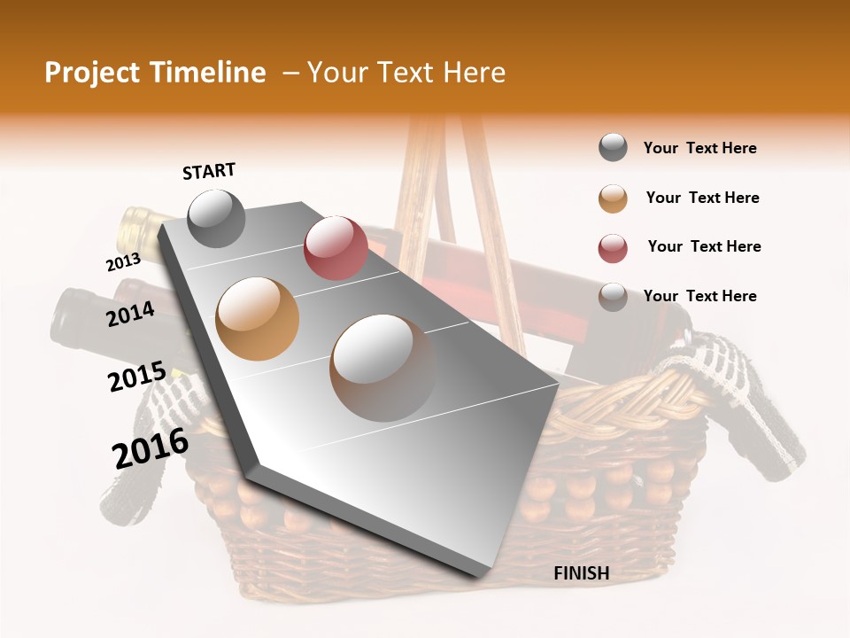 Winemaking Bottle Picnic PowerPoint Template