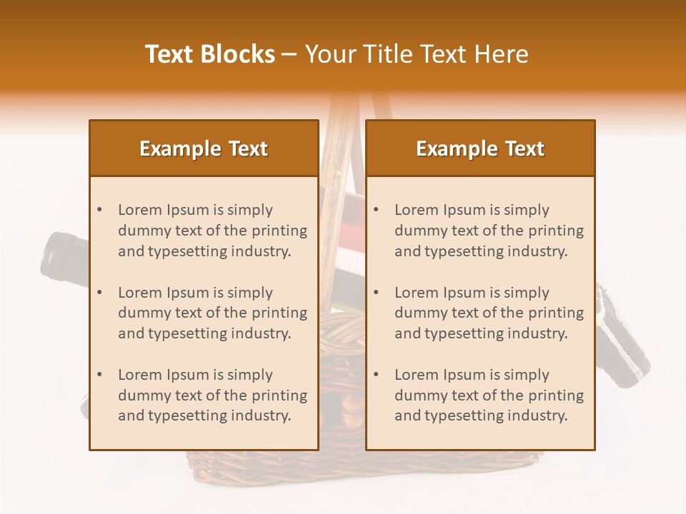 Winemaking Bottle Picnic PowerPoint Template
