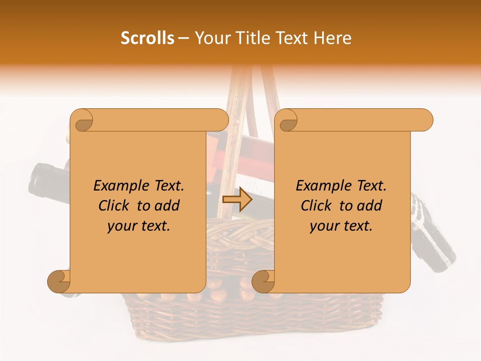 Winemaking Bottle Picnic PowerPoint Template