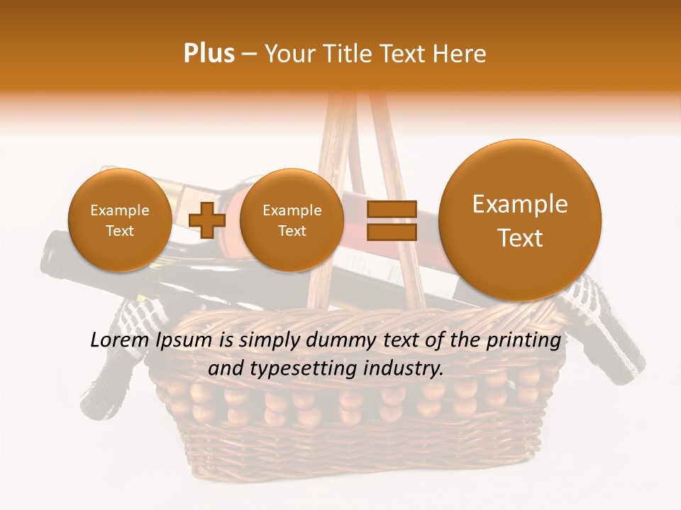 Winemaking Bottle Picnic PowerPoint Template