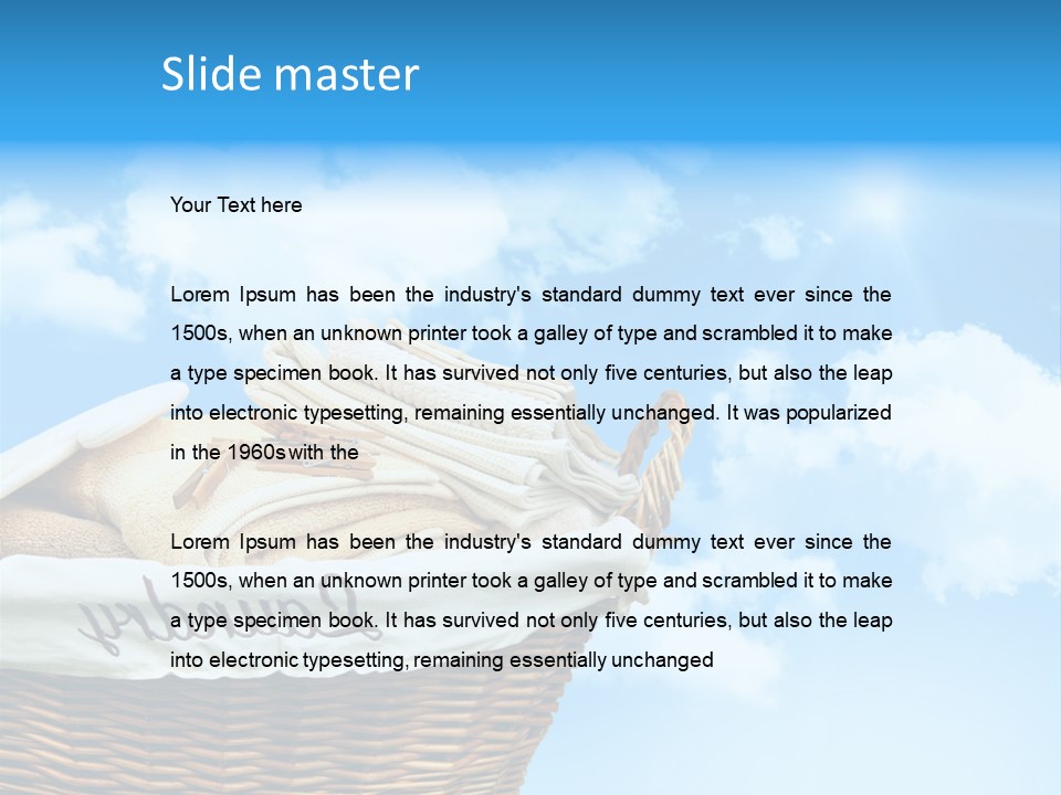 Housework Press Towel PowerPoint Template