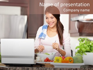 Happy Women Domestic PowerPoint Template