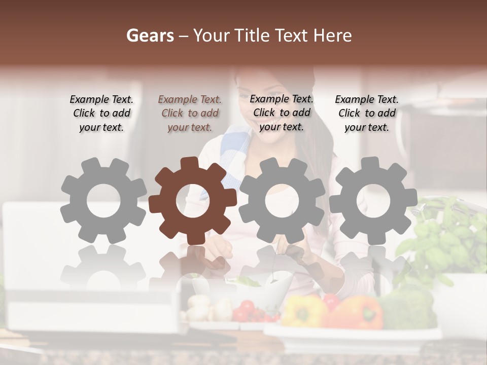 Happy Women Domestic PowerPoint Template