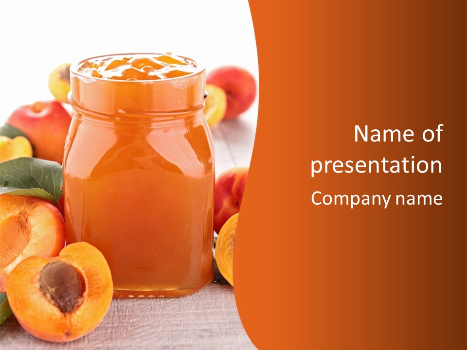 Apricots Ripe Dessert PowerPoint Template