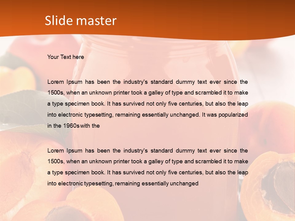 Apricots Ripe Dessert PowerPoint Template