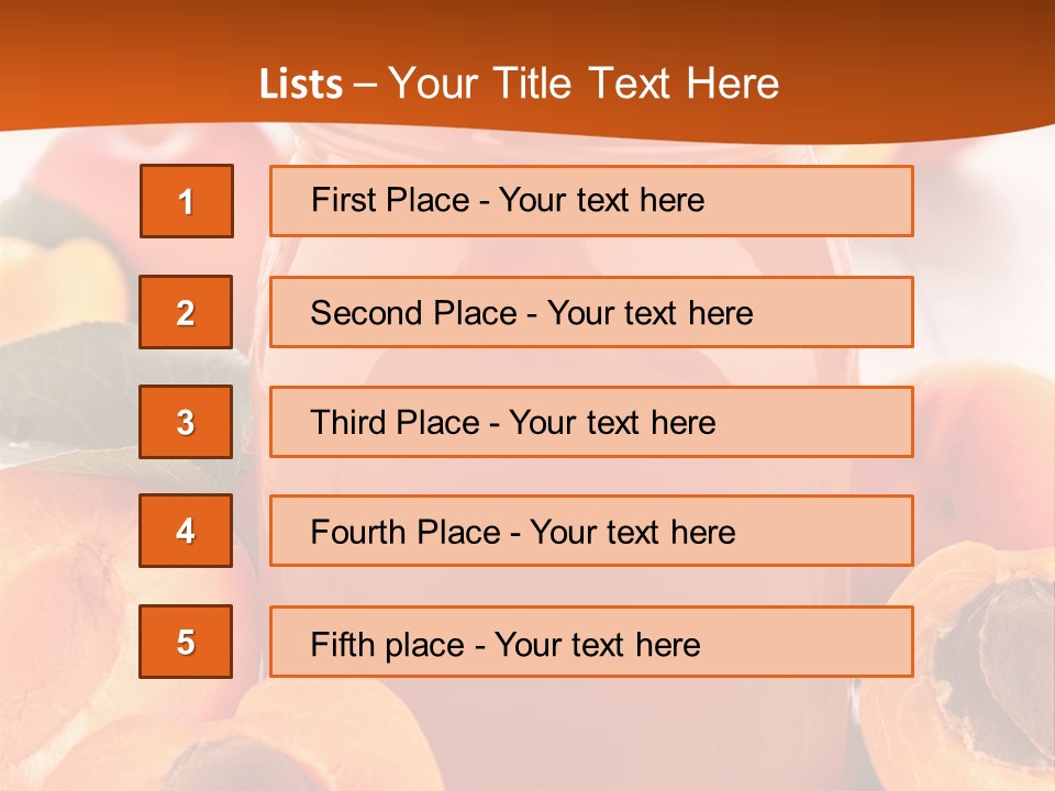 Apricots Ripe Dessert PowerPoint Template