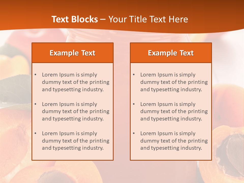 Apricots Ripe Dessert PowerPoint Template