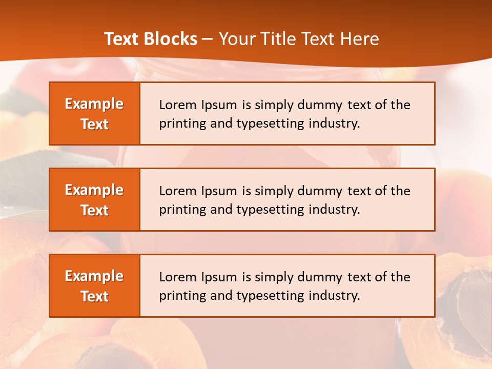 Apricots Ripe Dessert PowerPoint Template