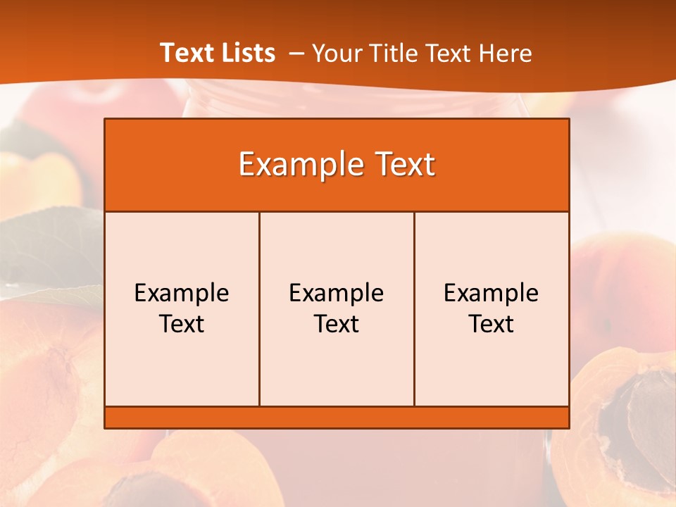 Apricots Ripe Dessert PowerPoint Template