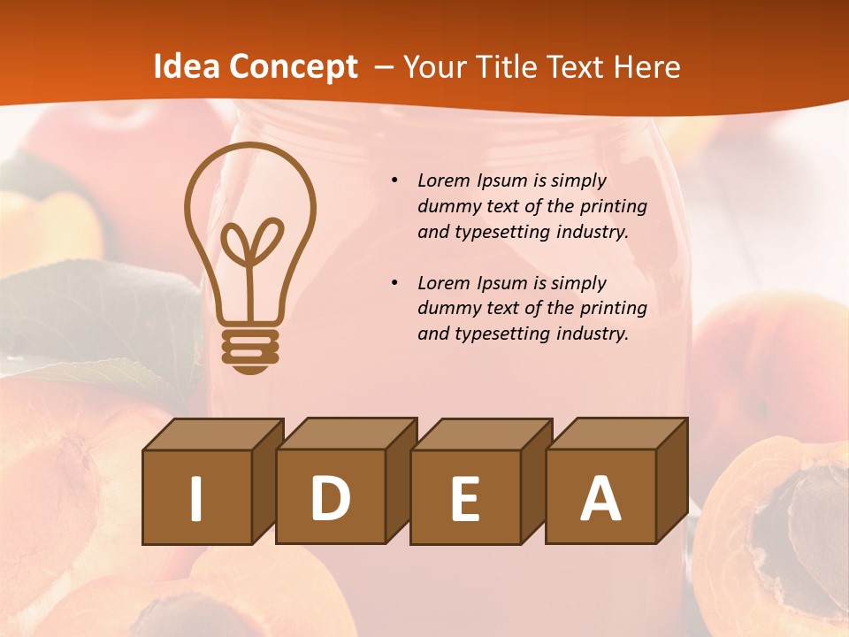 Apricots Ripe Dessert PowerPoint Template