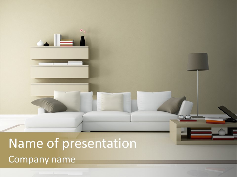 Livingroom Comfort Lounge PowerPoint Template