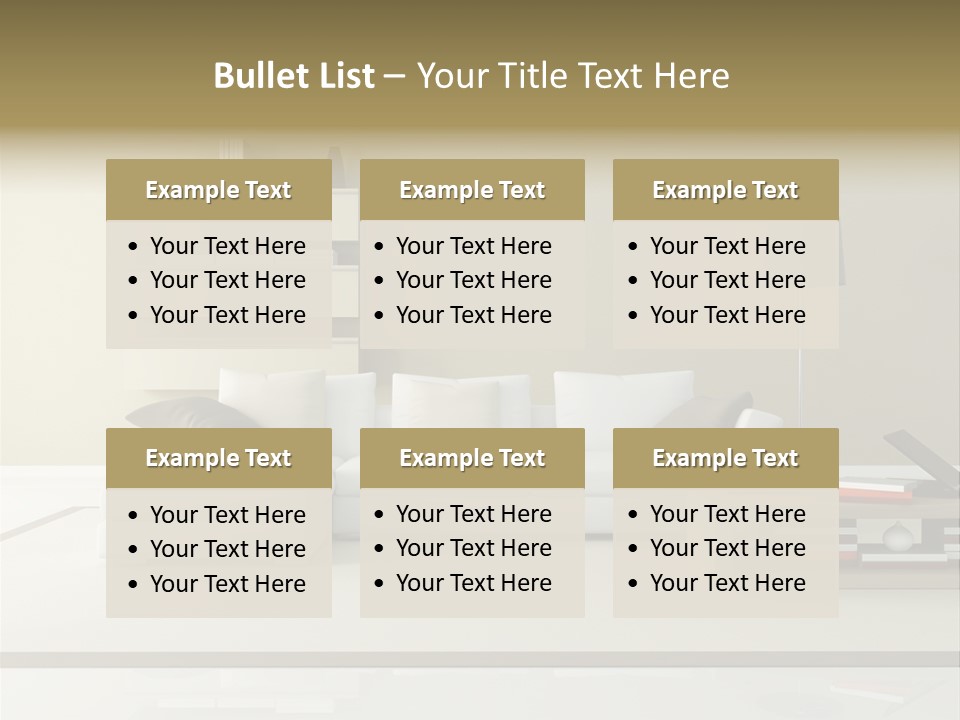 Livingroom Comfort Lounge PowerPoint Template