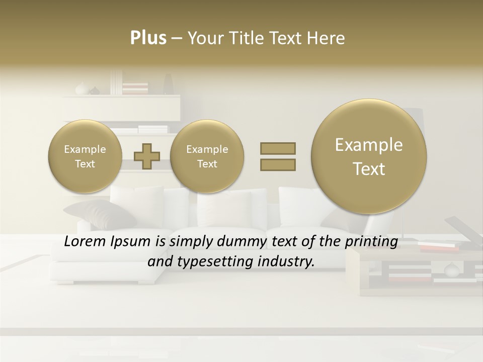 Livingroom Comfort Lounge PowerPoint Template