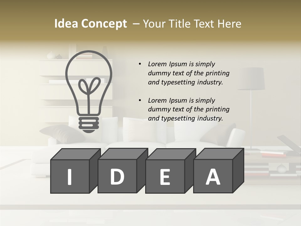 Livingroom Comfort Lounge PowerPoint Template