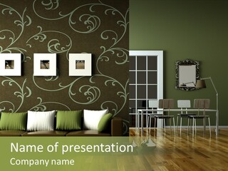 Lampe Sitzm Wohnhaus PowerPoint Template