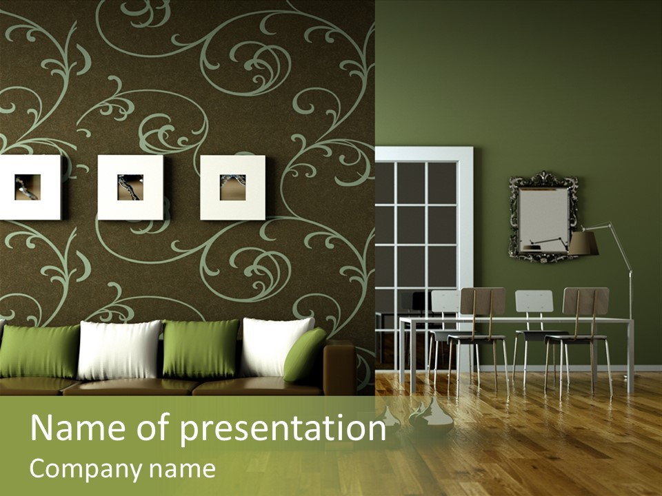 Lampe Sitzm Wohnhaus PowerPoint Template