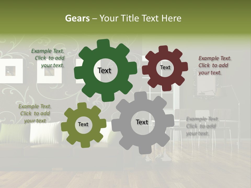 Lampe Sitzm Wohnhaus PowerPoint Template