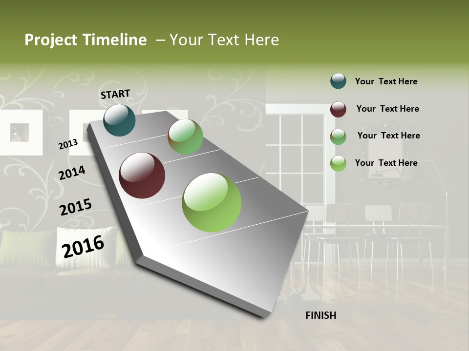 Lampe Sitzm Wohnhaus PowerPoint Template