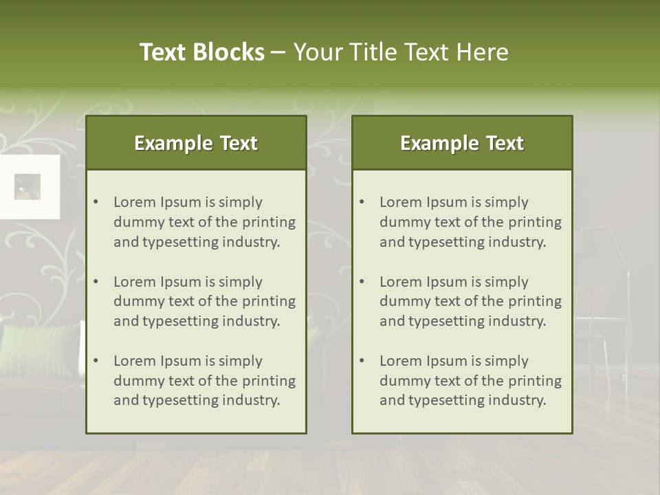 Lampe Sitzm Wohnhaus PowerPoint Template