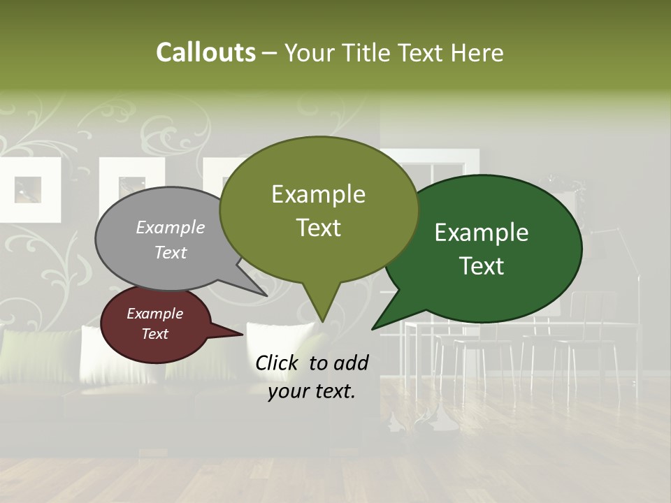 Lampe Sitzm Wohnhaus PowerPoint Template