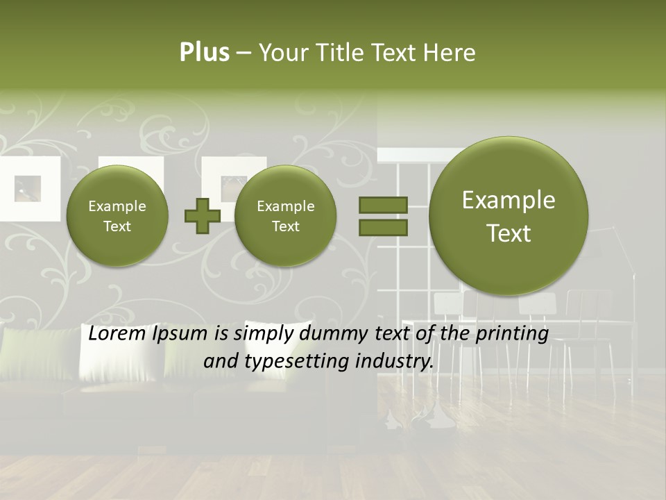 Lampe Sitzm Wohnhaus PowerPoint Template